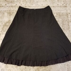 Chadwicks Black A-Line Skirt with Ruffle Hem